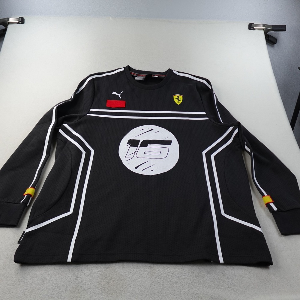 Puma x Joshua Vides Scuderia Ferrari Mesh Shirt Mens Medium Black F1 Raching